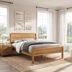 GDFStudio Eiko Letto Moderno con Pannelli in Legno e Testiera