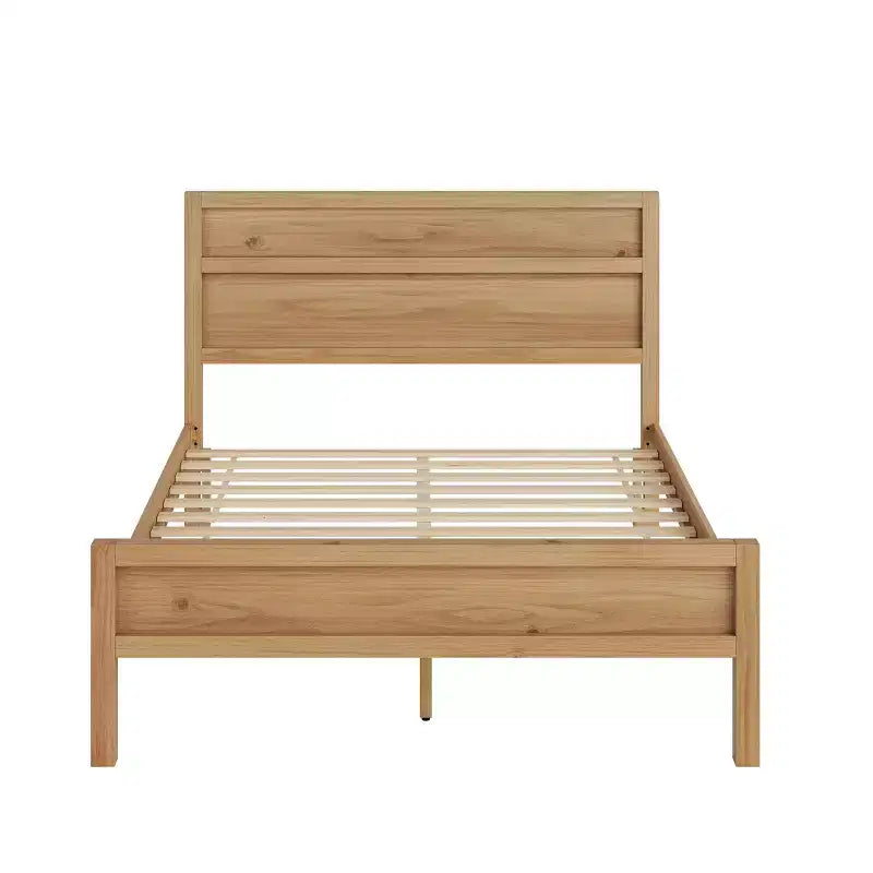 GDFStudio Eiko Letto Moderno con Pannelli in Legno e Testiera