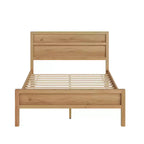 GDFStudio Eiko Letto Moderno con Pannelli in Legno e Testiera