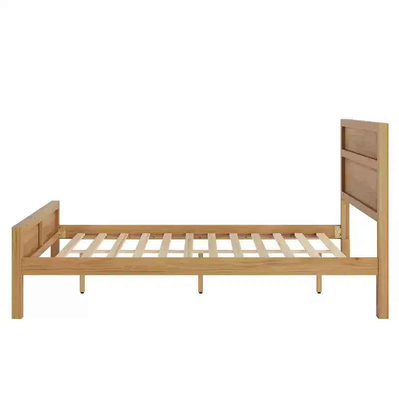 GDFStudio Eiko Letto Moderno con Pannelli in Legno e Testiera