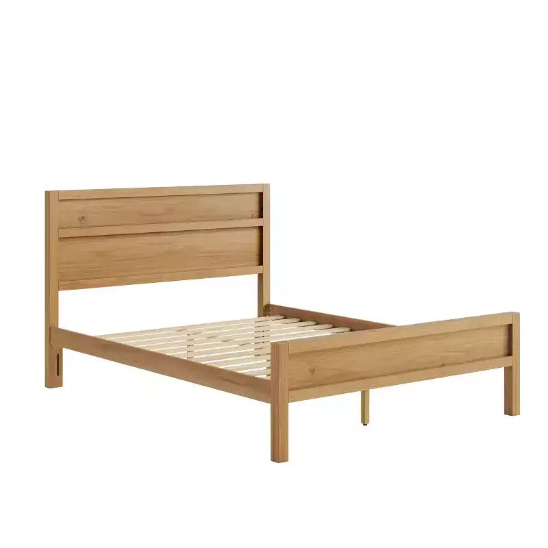 GDFStudio Eiko Letto Moderno con Pannelli in Legno e Testiera