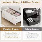 COZONY Comodino a 4 o 5 cassetti, altezza 37/45, per camera da letto, cassettiera con armadio per vestiti, per armadio, corridoio