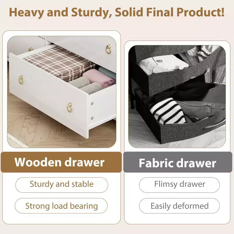 COZONY Comodino a 4 o 5 cassetti, altezza 37/45, per camera da letto, cassettiera con armadio per vestiti, per armadio, corridoio