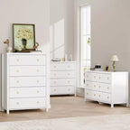 COZONY Comodino a 4 o 5 cassetti, altezza 37/45, per camera da letto, cassettiera con armadio per vestiti, per armadio, corridoio