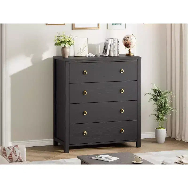 COZONY Comodino a 4 o 5 cassetti, altezza 37/45, per camera da letto, cassettiera con armadio per vestiti, per armadio, corridoio