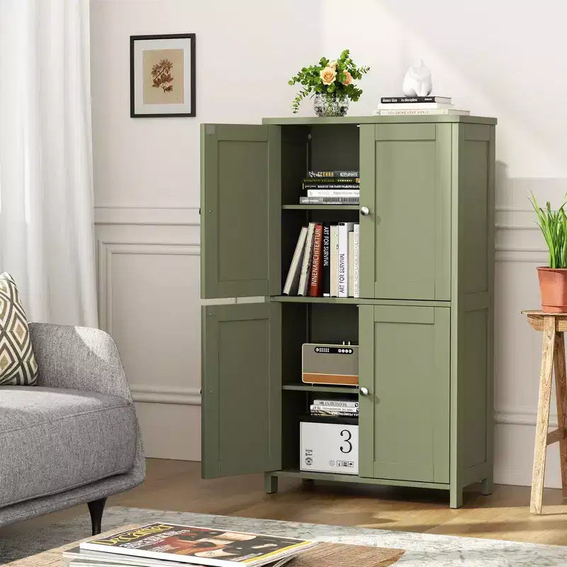Mobiletto contenitore da bagno Celebalcony con ante e ripiani, mobiletto a terra per bagno, lavanderia, organizzazione con ripiano regolabile