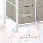Cassettiera a 7 cassetti, unità organizer a torre, contenitori in tessuto facili da estrarre con struttura in metallo per camera da letto, armadi