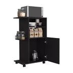TUYOHW Isola Cucina con Ruote da 15 Pollici, Carrello da Cucina con 1 Armadietto e 2 Ripiani Aperti
