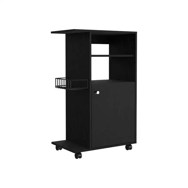 TUYOHW Isola Cucina con Ruote da 15 Pollici, Carrello da Cucina con 1 Armadietto e 2 Ripiani Aperti
