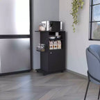 TUYOHW 15Inch Rolling Kitchen Island Kitchen Cart with 1 Door Cabinet and 2 Open Shelves