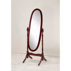 TUYOHW Anna Style Decorative Full Length Mirror for Bedroom,Dressing Room,Traditional Standing Full Cheval Mirror with Wood Frame,Cherry