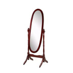 TUYOHW Anna Specchio decorativo a figura intera per camera da letto, spogliatoio, tradizionale specchio a piantana con cornice in legno, ciliegio