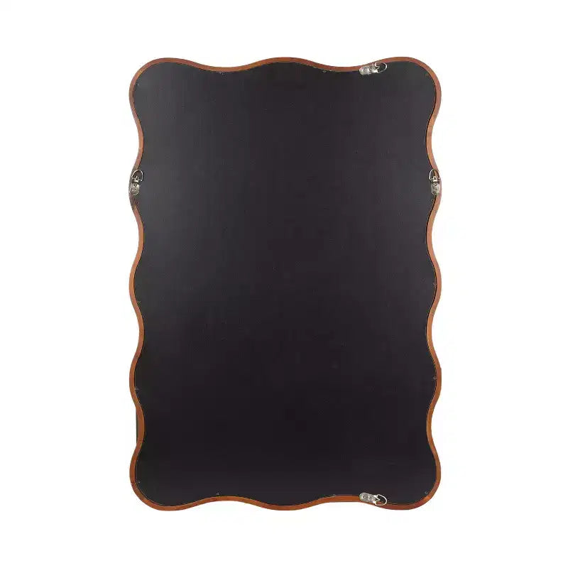 Specchio da parete rettangolare smerlato Kate e Laurel Talma, Noce Marrone, 24x36