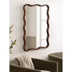 Specchio da parete rettangolare smerlato Kate e Laurel Talma, Noce Marrone, 24x36