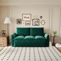 MAYEERTY 70.9 Pull Out Sofa Bed, 3 Seat Convertible Sleeper Sofa with 2-in-1 Pillow and Blanket Set Green