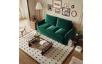 MAYEERTY 70.9 Divano Letto Estraibile, 3 Posti Convertibile con Set Cuscino e Coperta 2-in-1 Verde