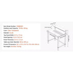 VEVOR Tavolo in Acrilico, Scrivania Trasparente a 2 Livelli con Supporto per Monitor, Scrivania per Computer da Studio in Acrilico, Tavolino Moderno Comodino, 19.7x31.5x34.7 in, Trasparente