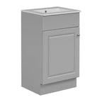 Mobile lavabo da bagno piccolo da 18 pollici, mobiletto da bagno con anta e ripiano regolabile, mobiletto lavabo singolo
