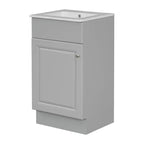 Mobile lavabo da bagno piccolo da 18 pollici, mobiletto da bagno con anta e ripiano regolabile, mobiletto lavabo singolo