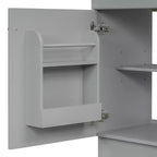 Mobile lavabo da bagno piccolo da 18 pollici, mobiletto da bagno con anta e ripiano regolabile, mobiletto lavabo singolo