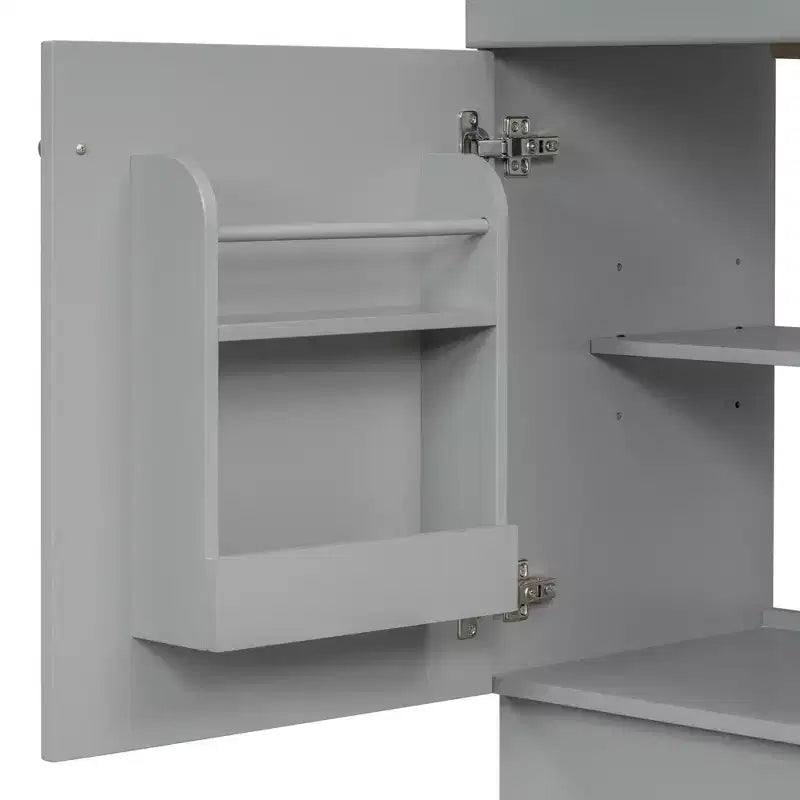 Mobile lavabo da bagno piccolo da 18 pollici, mobiletto da bagno con anta e ripiano regolabile, mobiletto lavabo singolo