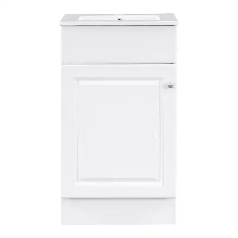 Mobile lavabo da bagno piccolo da 18 pollici, mobiletto da bagno con anta e ripiano regolabile, mobiletto lavabo singolo