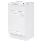 Mobile lavabo da bagno piccolo da 18 pollici, mobiletto da bagno con anta e ripiano regolabile, mobiletto lavabo singolo