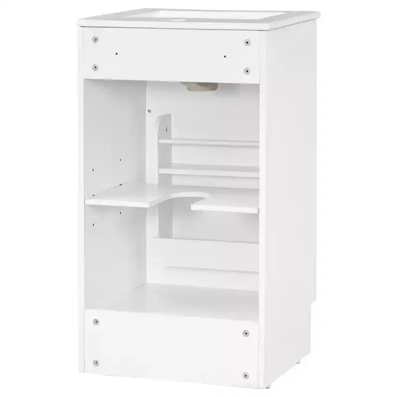 Mobile lavabo da bagno piccolo da 18 pollici, mobiletto da bagno con anta e ripiano regolabile, mobiletto lavabo singolo