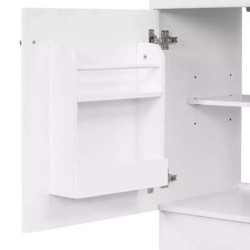 Mobile lavabo da bagno piccolo da 18 pollici, mobiletto da bagno con anta e ripiano regolabile, mobiletto lavabo singolo