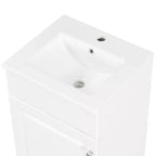 Mobile lavabo da bagno piccolo da 18 pollici, mobiletto da bagno con anta e ripiano regolabile, mobiletto lavabo singolo