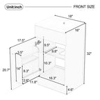 Mobile lavabo da bagno piccolo da 18 pollici, mobiletto da bagno con anta e ripiano regolabile, mobiletto lavabo singolo