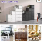VIYET 64H Cassettiera verticale a 5 cassetti in metallo nero con serratura, classificatore in acciaio per ufficio domestico, adatto per formato A4/legale/lettera