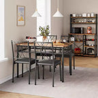 Set da pranzo per 4 persone, set di 5 pezzi tavolo e sedie da cucina, set tavolo da cucina rettangolare per piccoli spazi, appartamento, monolocale