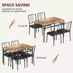 Set da pranzo per 4 persone, set di 5 pezzi tavolo e sedie da cucina, set tavolo da cucina rettangolare per piccoli spazi, appartamento, monolocale