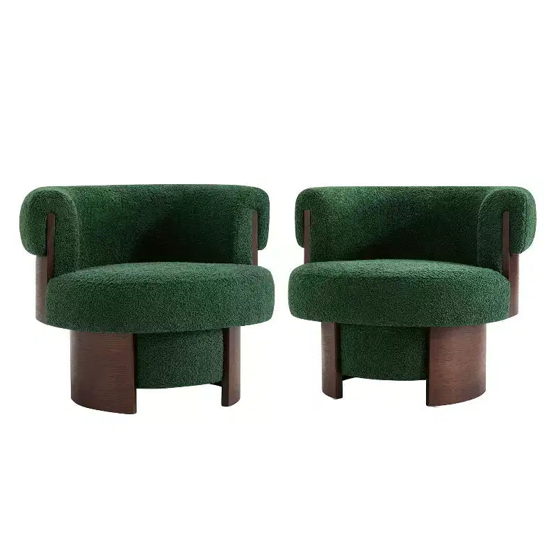 Poltrona a botte girevole imbottita scultorea curva Christopher Knight Home Scrolla