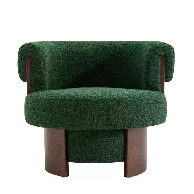 Poltrona a botte girevole imbottita scultorea curva Christopher Knight Home Scrolla