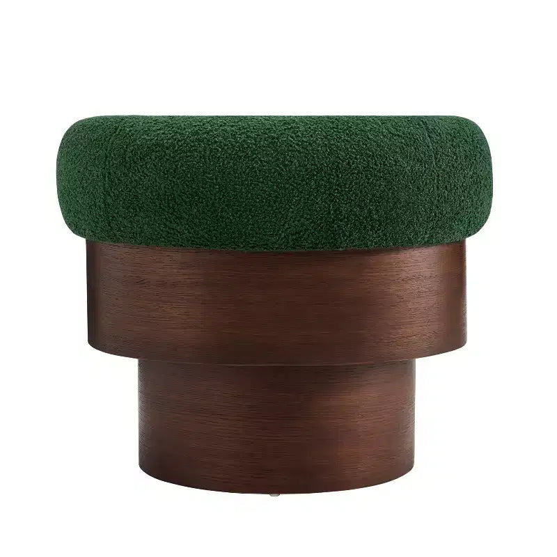 Poltrona a botte girevole imbottita scultorea curva Christopher Knight Home Scrolla