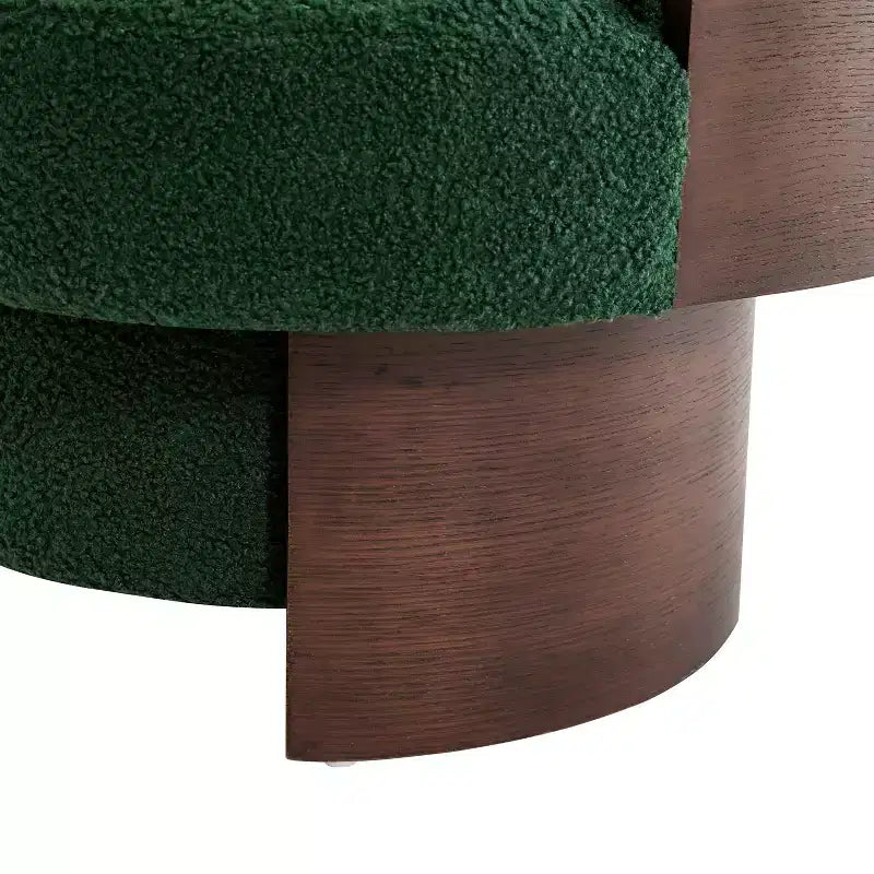 Poltrona a botte girevole imbottita scultorea curva Christopher Knight Home Scrolla