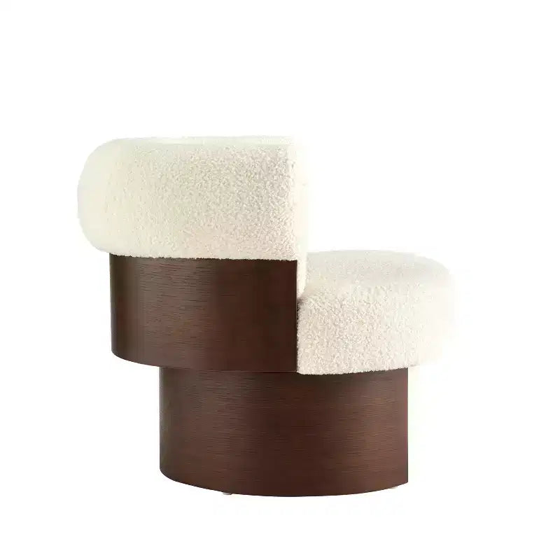 Poltrona a botte girevole imbottita scultorea curva Christopher Knight Home Scrolla