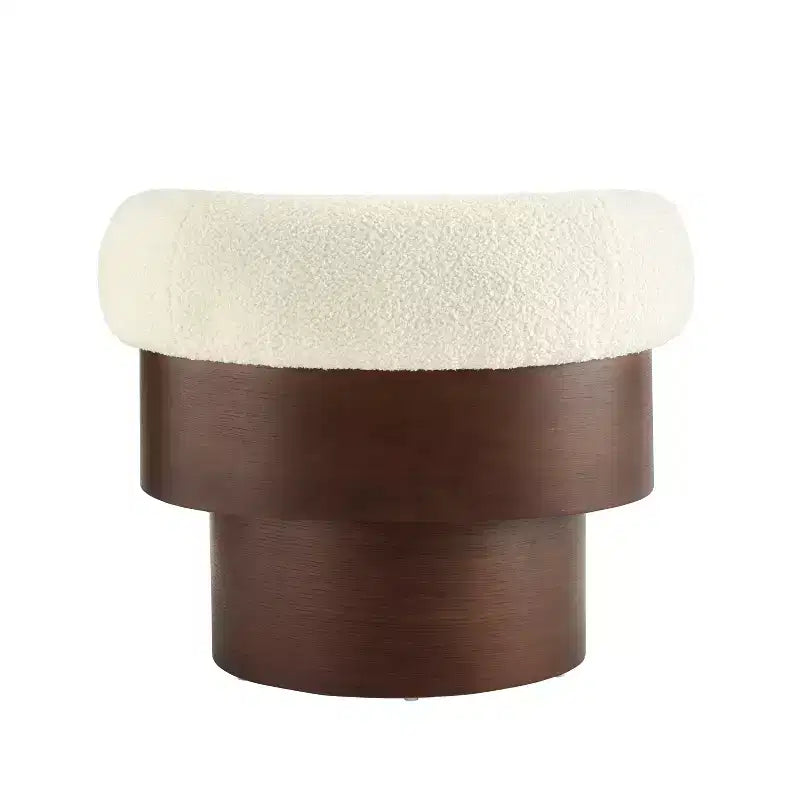 Poltrona a botte girevole imbottita scultorea curva Christopher Knight Home Scrolla