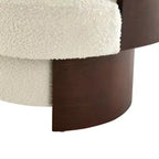 Poltrona a botte girevole imbottita scultorea curva Christopher Knight Home Scrolla