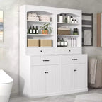 Mobile da bagno moderno in legno Olivia GDFStudio con ante chiuse, cassetti e ripiani regolabili
