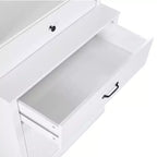 Mobile da bagno moderno in legno Olivia GDFStudio con ante chiuse, cassetti e ripiani regolabili