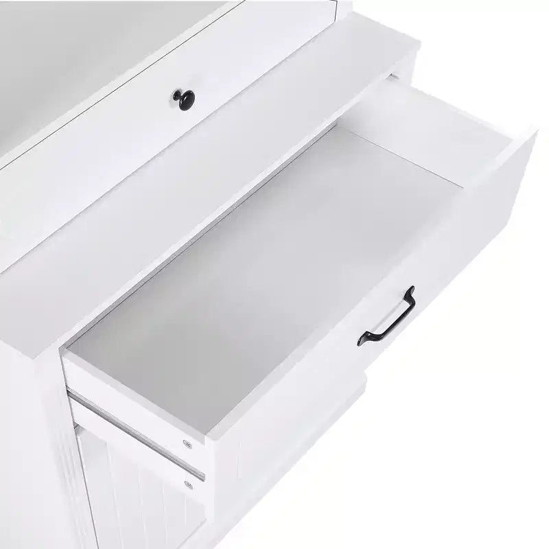 Mobile da bagno moderno in legno Olivia GDFStudio con ante chiuse, cassetti e ripiani regolabili