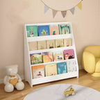 Libreria e organizzatore a 4 livelli, libreria a scomparti a cinque strati, scaffale in legno, vetrina per sala giochi, aula, scuola