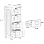 sumyeg Mobiletto da Bagno/Cucina/Soggiorno con 4 Cassetti, Bianco, Indipendente