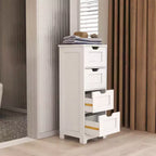 sumyeg Mobiletto da Bagno/Cucina/Soggiorno con 4 Cassetti, Bianco, Indipendente