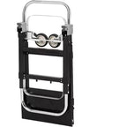 Carrello manuale convertibile 2 in 1, capacità di carico 300 kg, carrello pieghevole con ruote, cinghie elastiche, carrello pieghevole in acciaio al carbonio per magazzino
