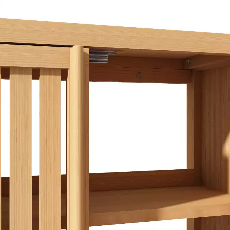Mobiletto da bagno a muro GDFStudio Havenridge in bambù con ripiano e spazio portaoggetti