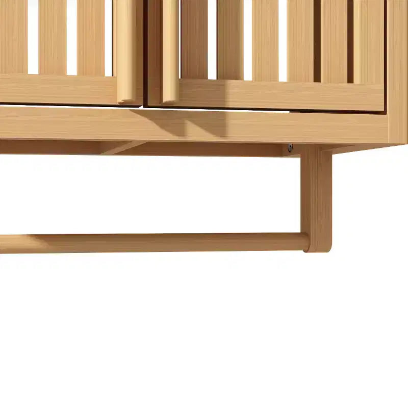 Mobiletto da bagno a muro GDFStudio Havenridge in bambù con ripiano e spazio portaoggetti